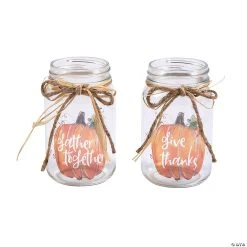 Cheap ???? Give Thanks Fall Mason Jars - 6 Pc. ????