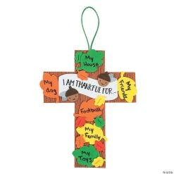 Cheapest ???? I Am Thankful For... ???? Thanksgiving Cross Craft Kit- Makes 12 ????