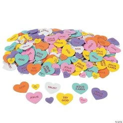 Cheapest ???? Inspirational Conversation Self-Adhesive Foam Heart Stickers - 500 Pc. ❤️