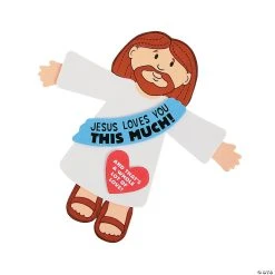 Cheap ???? "Jesus Loves You This Much" Cut Out - Makes 12 ✨