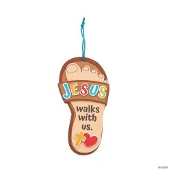 Flash Sale ⭐ Jesus Walks with Us ???? Sandal Craft Kit - Makes 12 ⭐