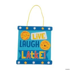 Outlet ⭐ Live Laugh Latke Sign Craft Kit - Makes 12 ????