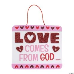 New ???? Love Comes From God Sign Craft Kit - Makes 12 ????