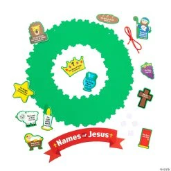 Top 10 ???? “Names of Jesus” Wreath Craft Kit- Makes 12 ⭐ -US Toy Sales 2024 names of jesus wreath craft kit makes 1248 1470 a04