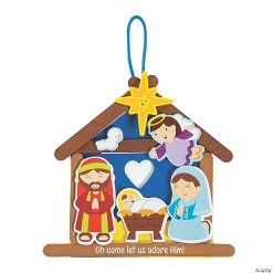 Deals ???? Nativity Craft Stick Ornament Craft Kit - Makes 12 ????