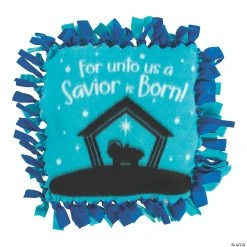 Promo ???? Nativity Silhouette Fleece Tied Pillow Craft Kit - Makes 6 ????