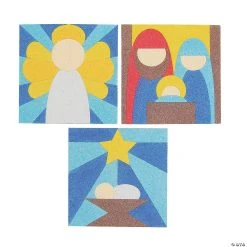 Top 10 ???? Nativity Stained Glass Sand Art Pictures - 12 Pc. ????