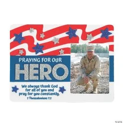New ❤️ Praying for Our Hero Picture Frame Magnet Craft Kit - Makes 12 ❤️