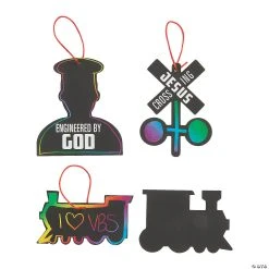 Best Pirce ???? Railroad VBS Magic Color Scratch Ornaments - 24 Pc. ????