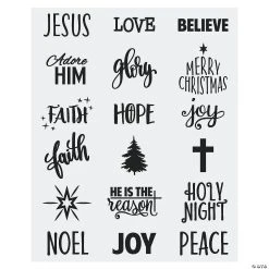 Wholesale ???? Religious ???? Christmas Ornament Decal Sheets - 4 Pc. ????