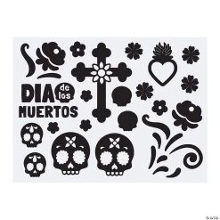Buy ⭐ Religious Day of the Dead ???? Halloween Mason Jar Decals - 24 Pc. ????