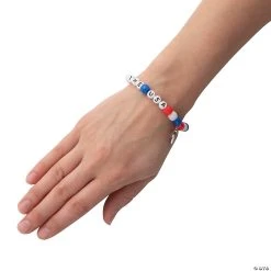 Coupon ⭐ Religious Patriotic Beaded Bracelet Craft Kit - Makes 12 ???? -US Toy Sales 2024 religious patriotic beaded bracelet craft kit makes 1213968920 a02