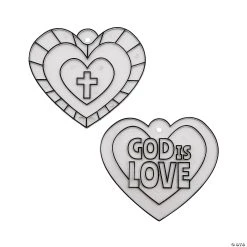Outlet ???? Religious Valentine Heart-Shaped Suncatchers – 24 Pc. ????