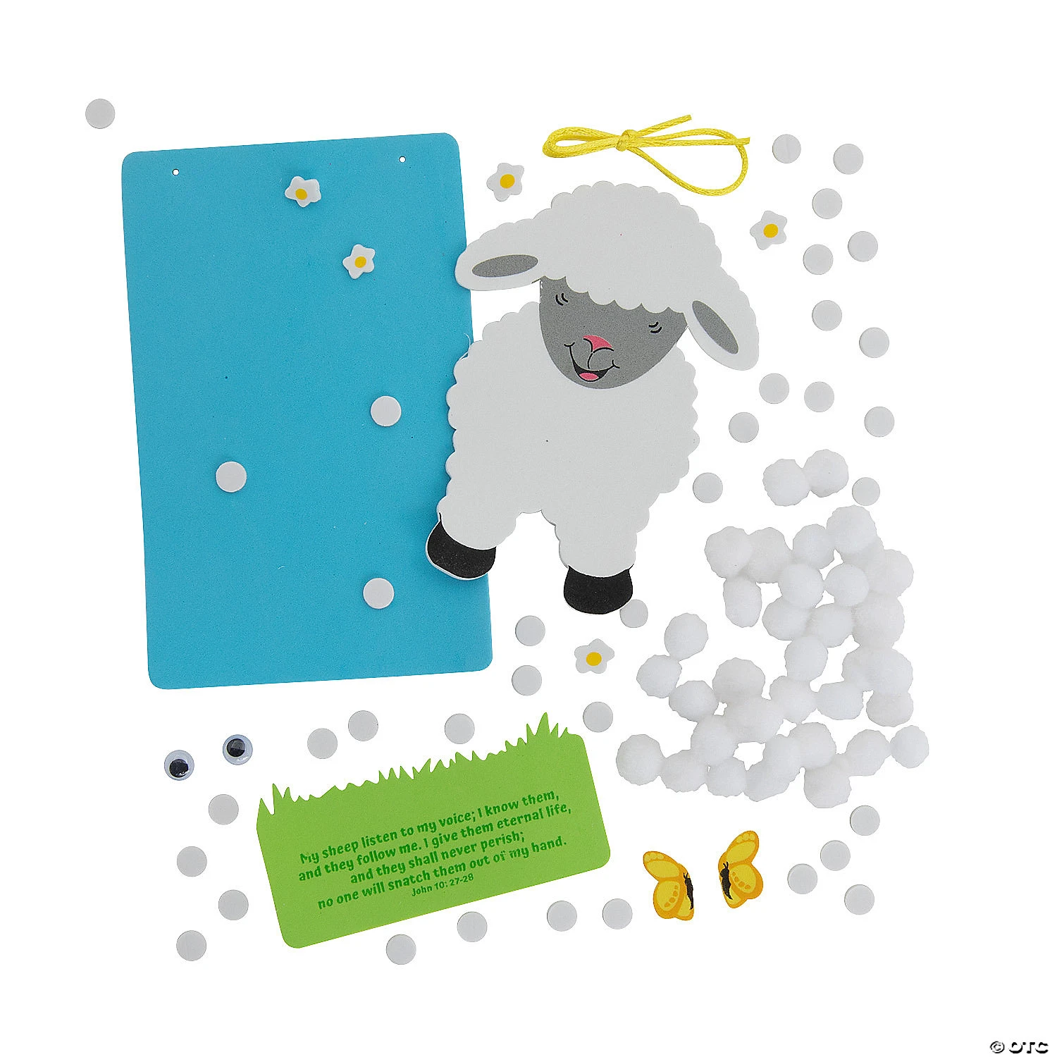 Budget ❤️ Sheep of Faith Sign with Verse Craft Kit - Makes 12 ???? 2 Budget ❤️ Sheep of Faith Sign with Verse Craft Kit - Makes 12 ???? - Image 2