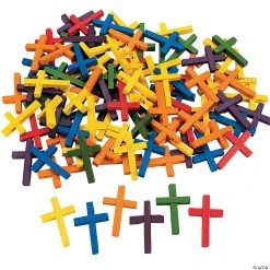Promo ???? Wonderful Wood Cross Beads - 100 Pc. ????